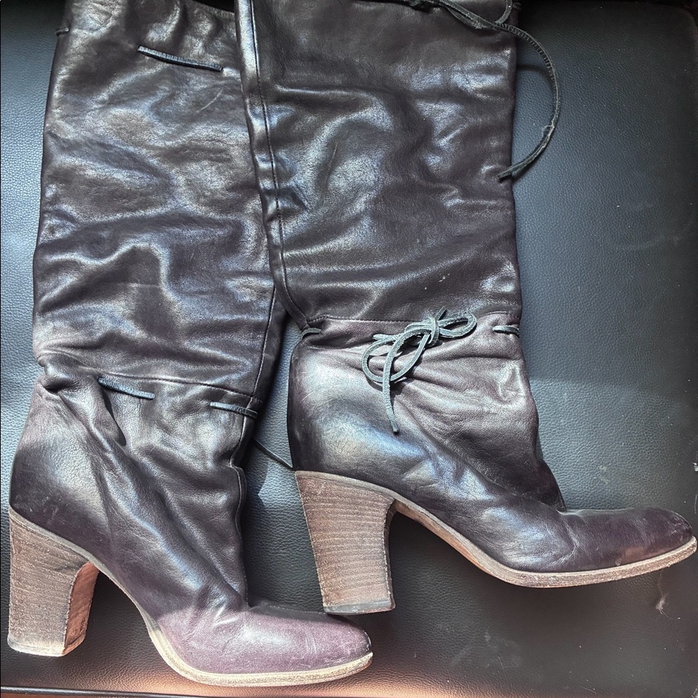 Fiorentini & Baker dark purple boots.
